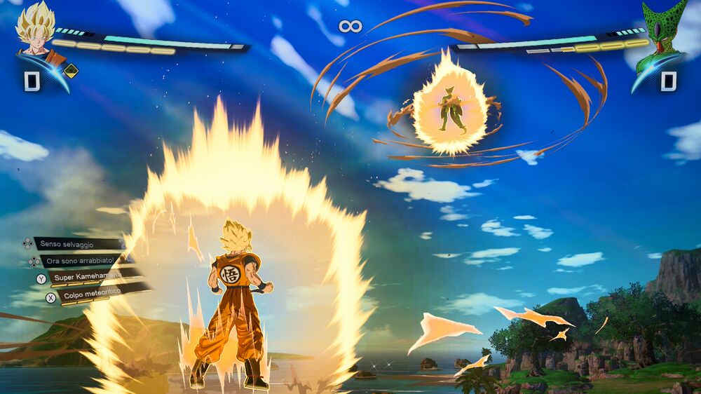 Potrete usare molte tecniche speciali, come la Super Kamehameha Potrete usare molte tecniche speciali, come la Super Kamehameha